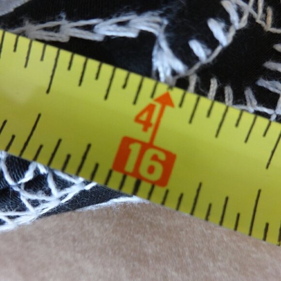 Silk Club women's size SP jacket black with white embroidery, open front, lined - Picture 10 of 16